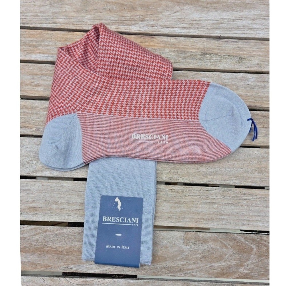 NWT-Bresciani 1970 Men High Knee Socks Italian 80% Wool 20% Nylon Luxury